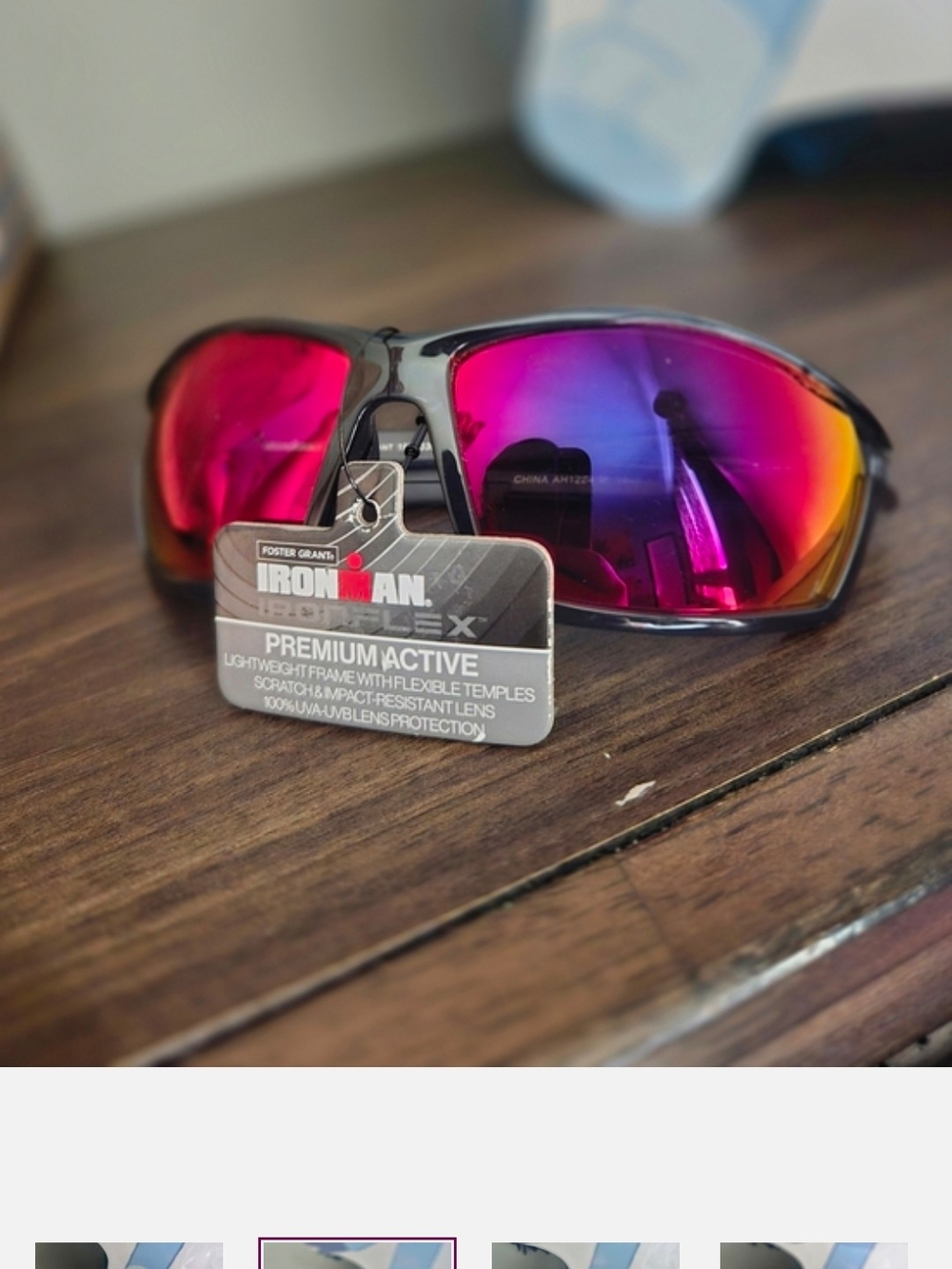 Iron Man Sport Sunglasses - Red/Purple Mirrored Lenses